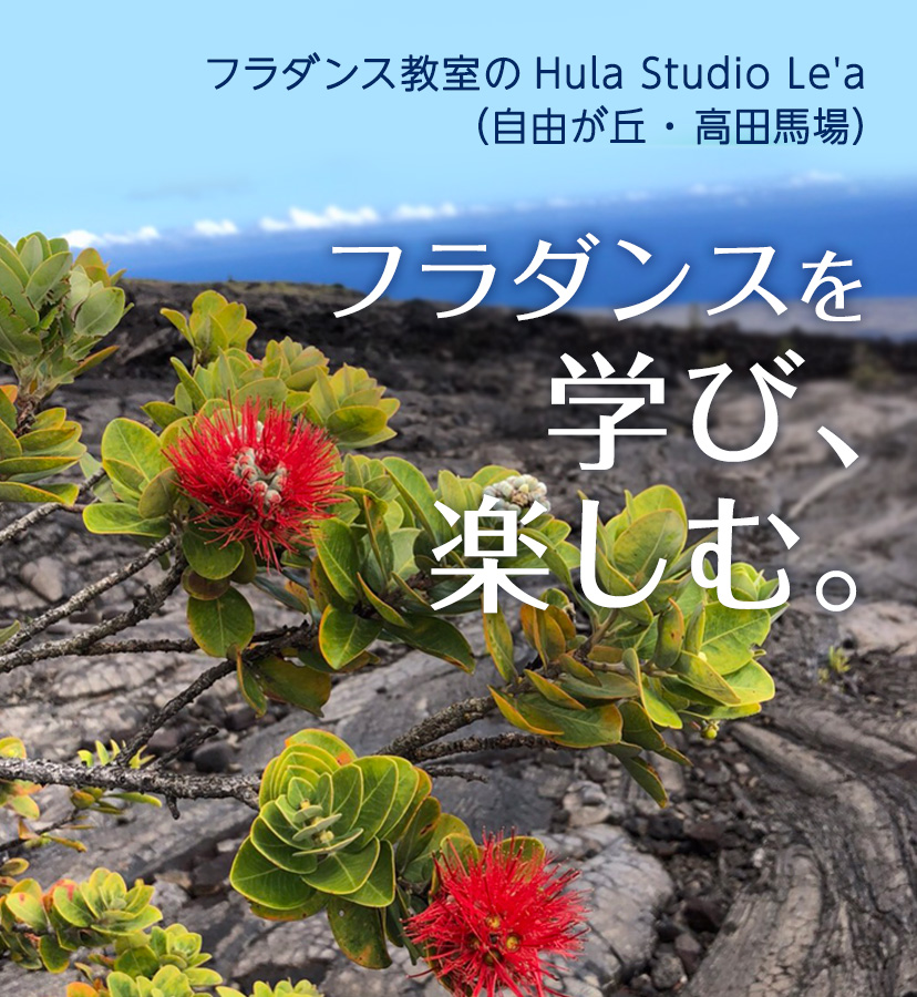 フラダンス教室のHula Studio Le’a（自由が丘・高田馬場）フラダンスを学び、楽しむ。