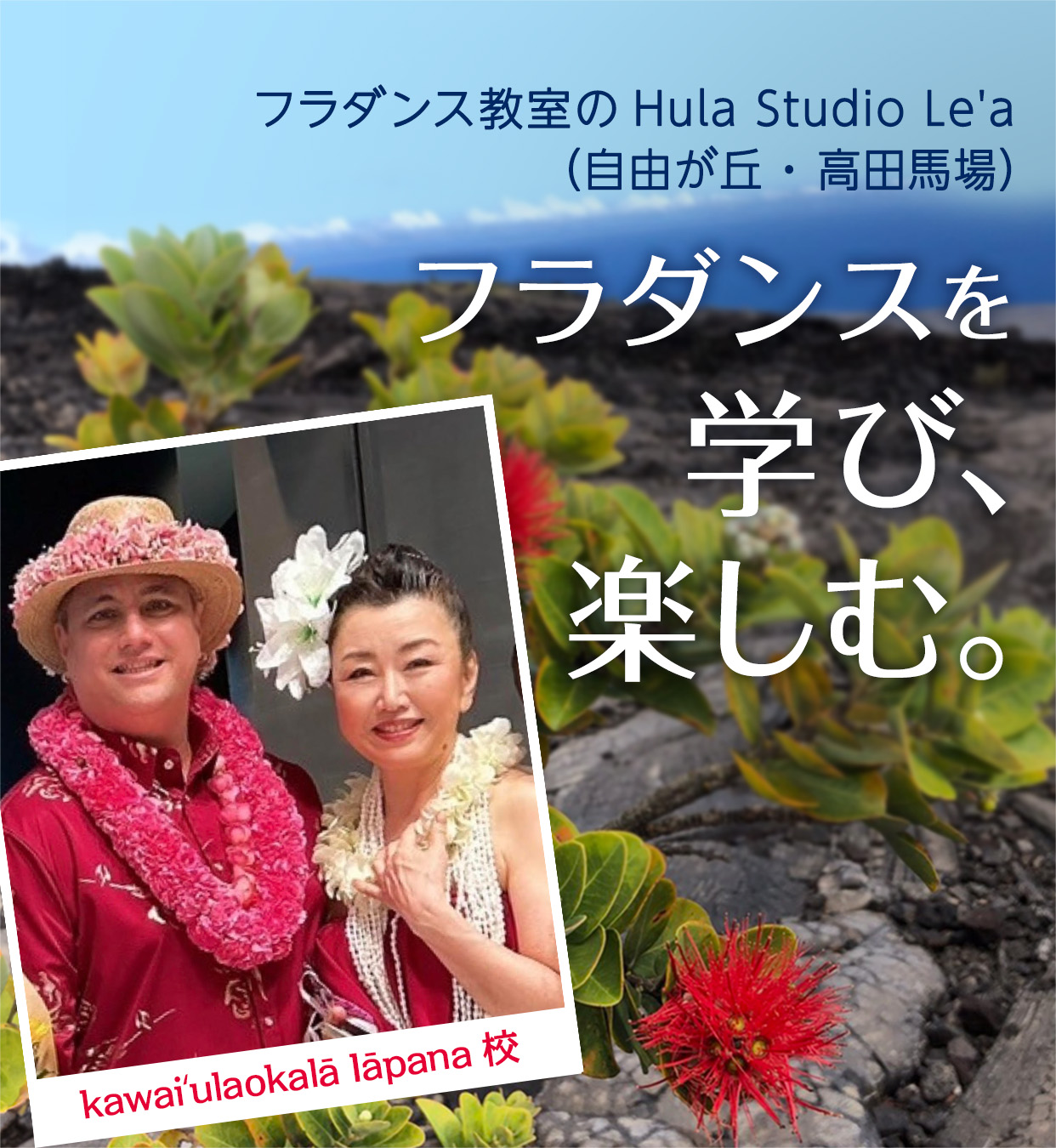 フラダンス教室のHula Studio Le’a（自由が丘・高田馬場）フラダンスを学び、楽しむ。